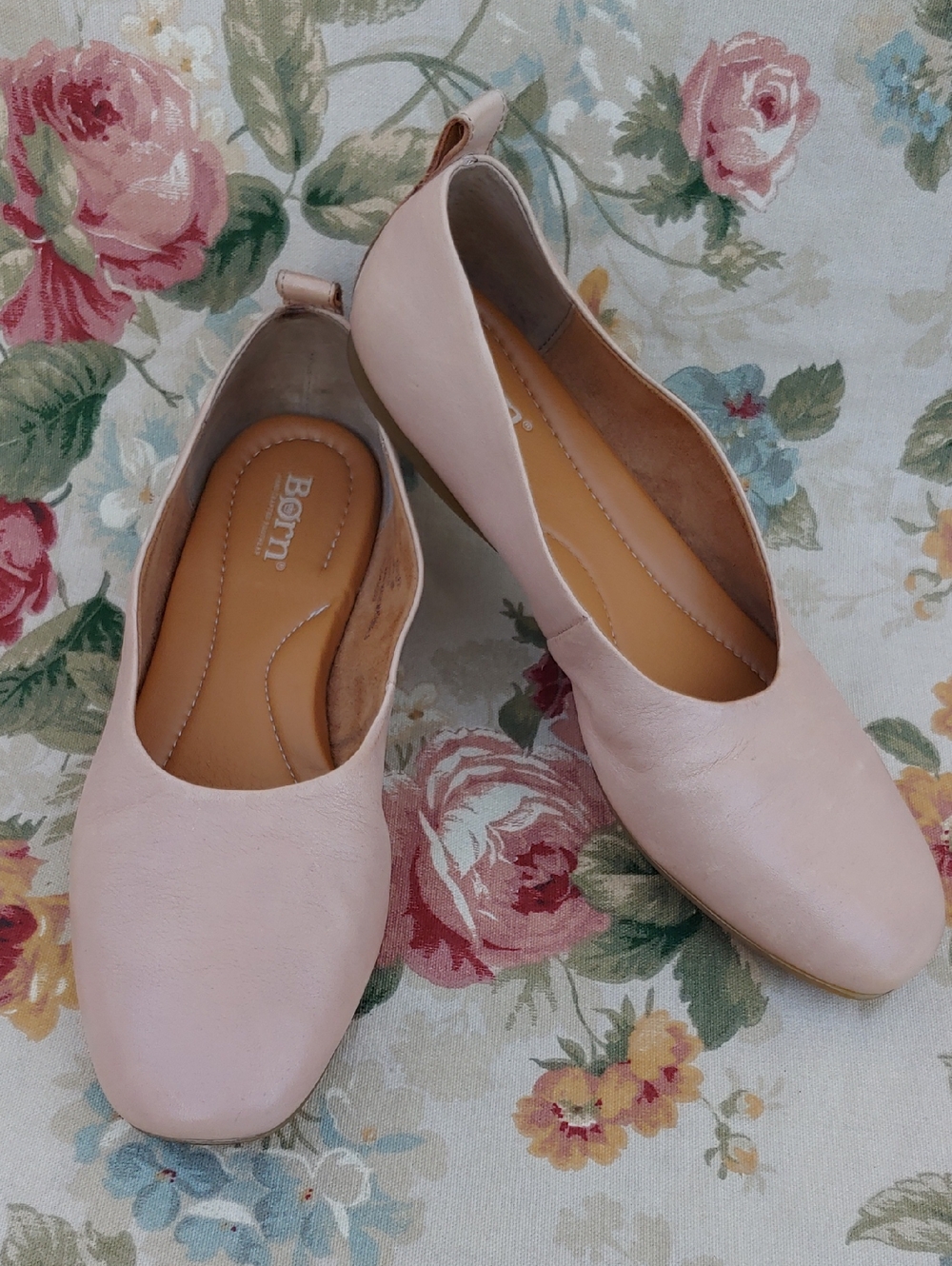 Børn Glove Ballet Leather Women’s Slip-On Flats Pale Pink Size 9